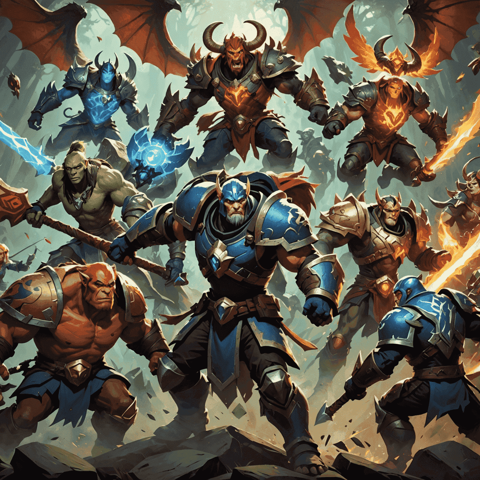 Dota 2 heroes engaged in an epic battle, showcasing various abilities and effects