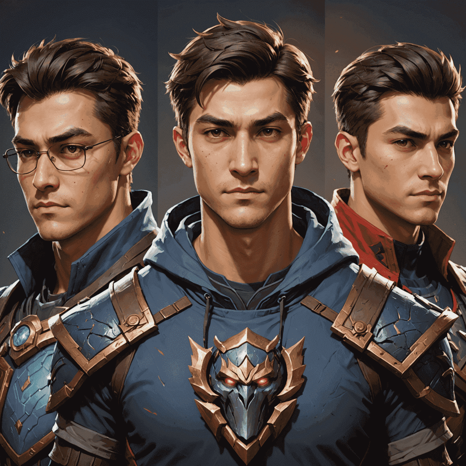 High-ranked Dota 2 player known for versatility, standing in front of multiple hero portraits